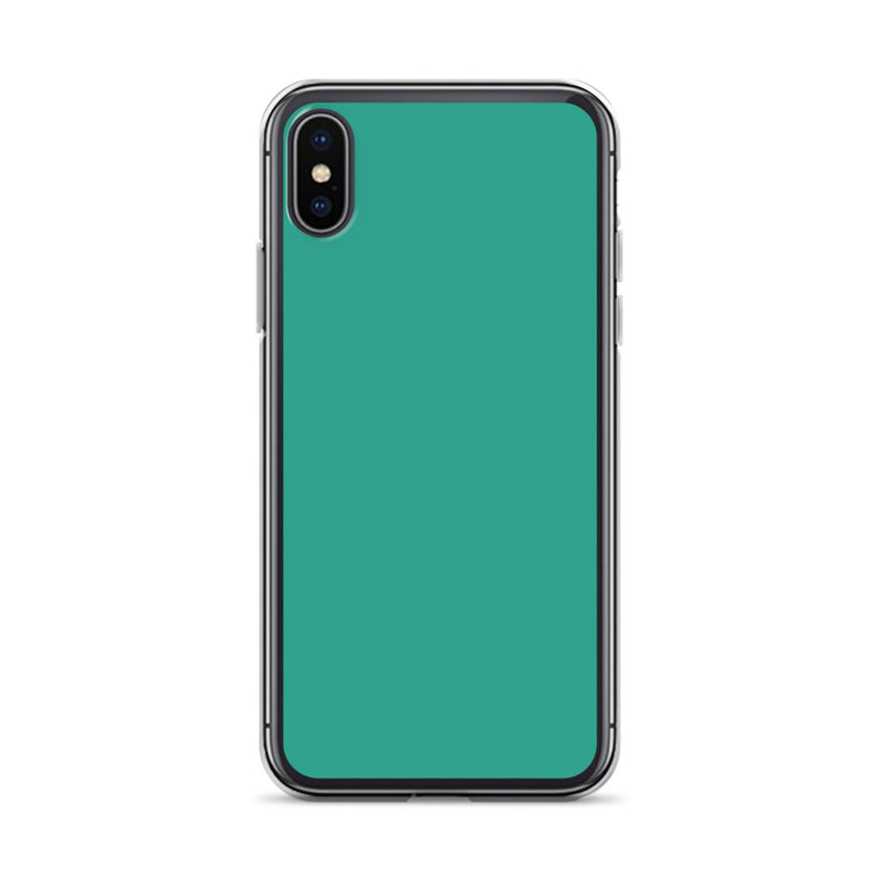 Load image into Gallery viewer, Plain Color Niagara Green iPhone Case Clear Bump Resistant CREATIVETECH
