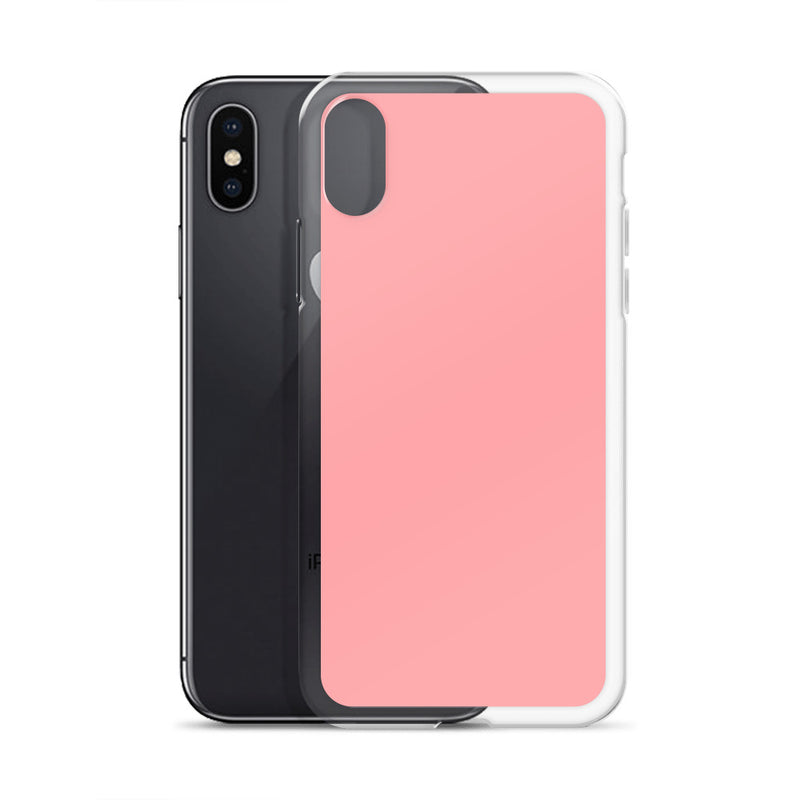 Load image into Gallery viewer, Plain Color Wewak Pink iPhone Case Clear Bump Resistant Flexible CREATIVETECH
