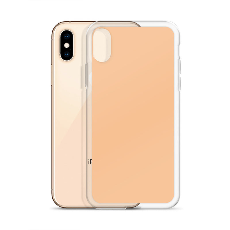 Load image into Gallery viewer, Plain Color Romantic Orange iPhone Case Clear Bump Resistant Flexible CREATIVETECH
