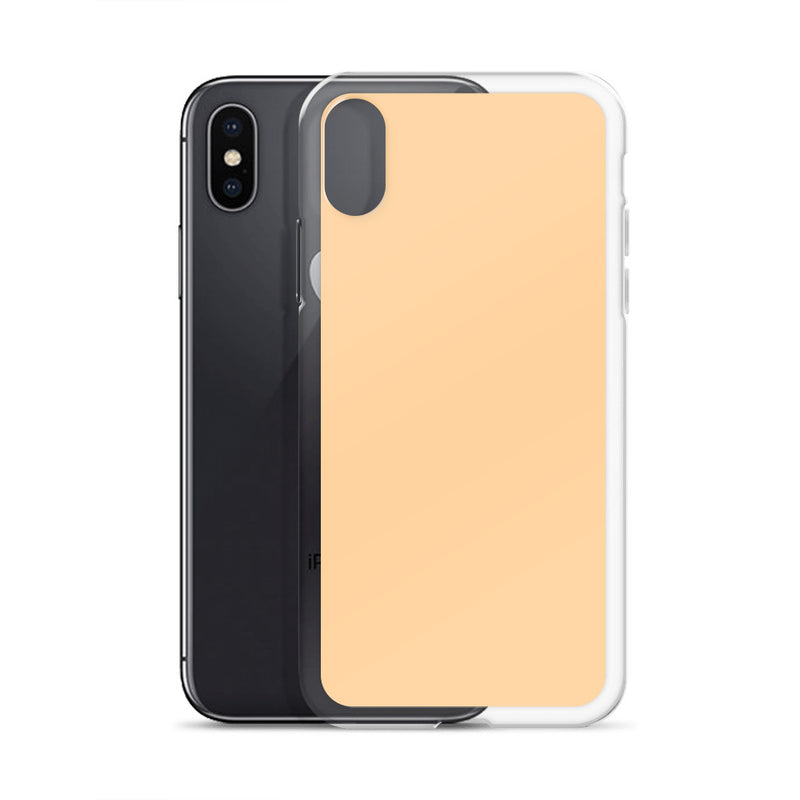 Load image into Gallery viewer, Plain Color Frangipani Orange iPhone Case Clear Bump Resistant Flexible CREATIVETECH

