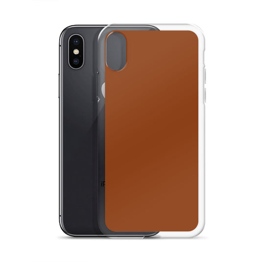Plain Color Saddle Brown iPhone Case Clear Bump Resistant Flexible CREATIVETECH