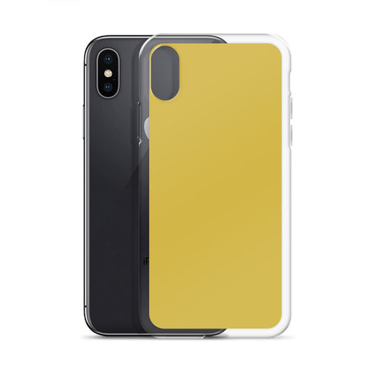 Plain Color Old Gold Yellow iPhone Case Clear Bump Resistant CREATIVETECH