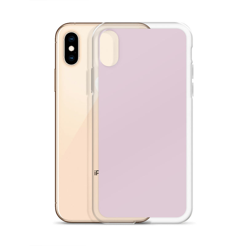 Load image into Gallery viewer, Pale Twilight Pink iPhone Clear Thin Case Plain Color CREATIVETECH
