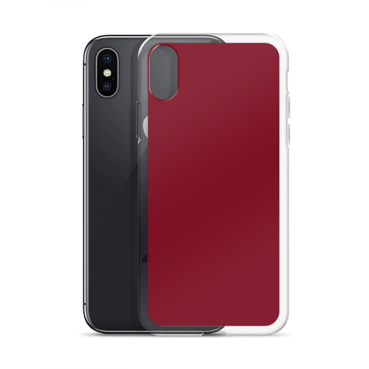 Burgundy Red iPhone Clear Thin Case Plain Color CREATIVETECH