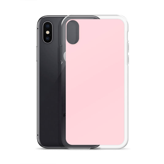 Flamingo Pink iPhone Clear Thin Case Plain Color CREATIVETECH