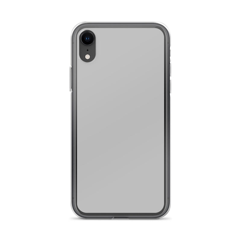 Load image into Gallery viewer, Plain Color Silver Grey iPhone Case Clear Bump Resistant Flexible CREATIVETECH
