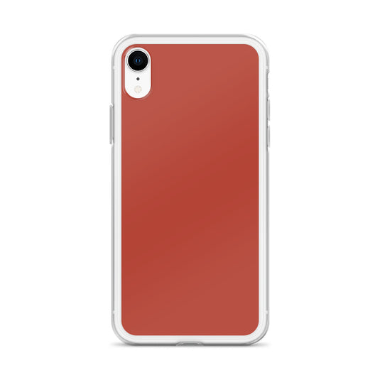 Plain Color Medium Carmine Red iPhone Case Clear Bump Resistant Flexible CREATIVETECH