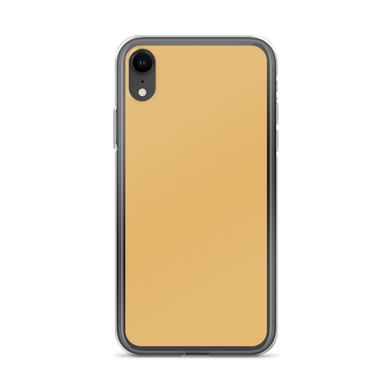 Load image into Gallery viewer, Plain Color Fawn Beige Brown iPhone Case Clear Bump Resistant Flexible CREATIVETECH
