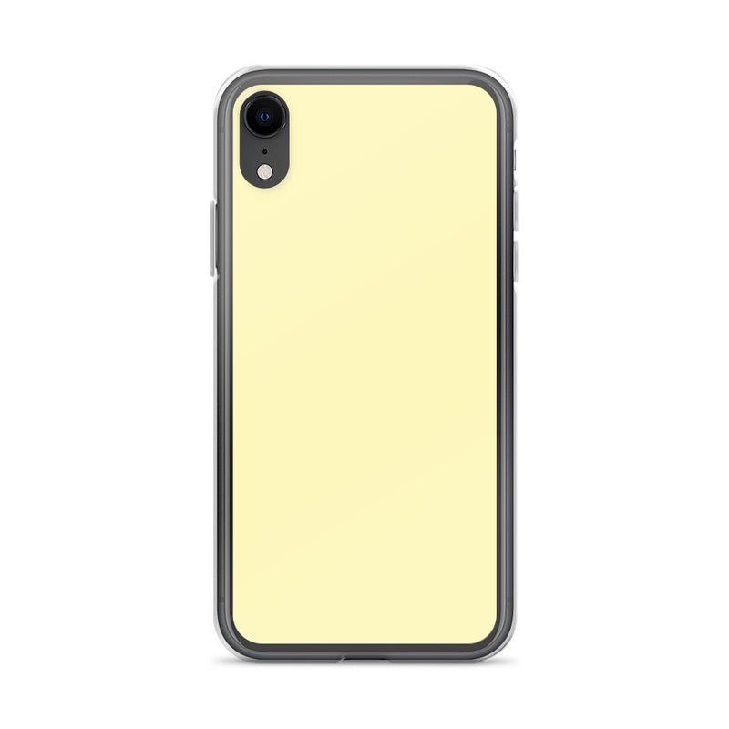 Load image into Gallery viewer, Plain Color Cumulus Yellow iPhone Case Clear Bump Resistant Flexible CREATIVETECH
