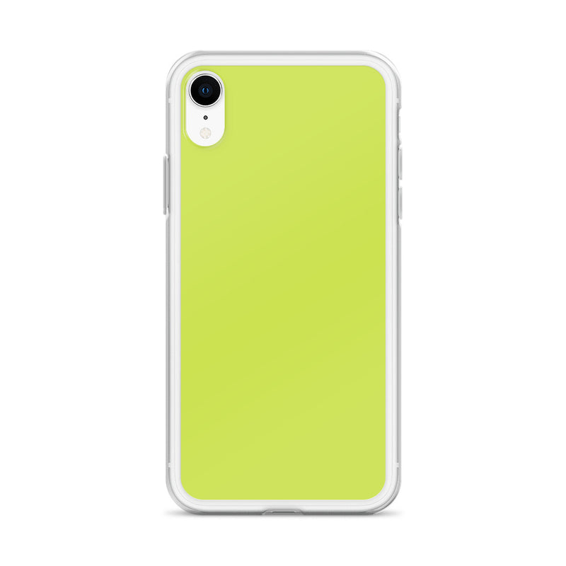 Load image into Gallery viewer, Plain Color Mindaro Green iPhone Case Clear Bump Resistant CREATIVETECH
