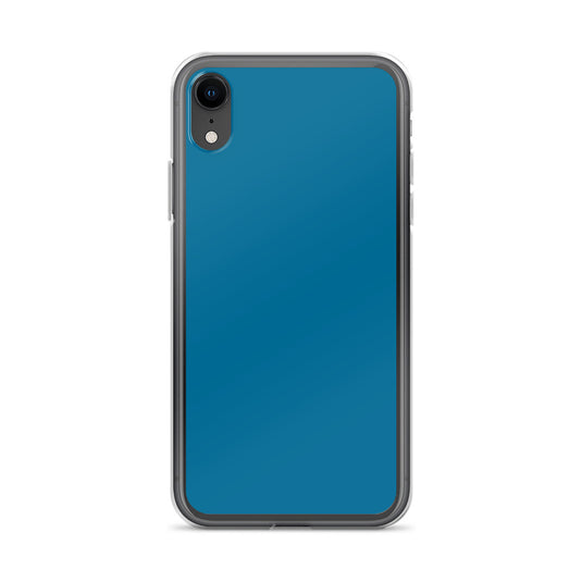 Plain Color Cerulean Blue iPhone Case Clear Bump Resistant CREATIVETECH