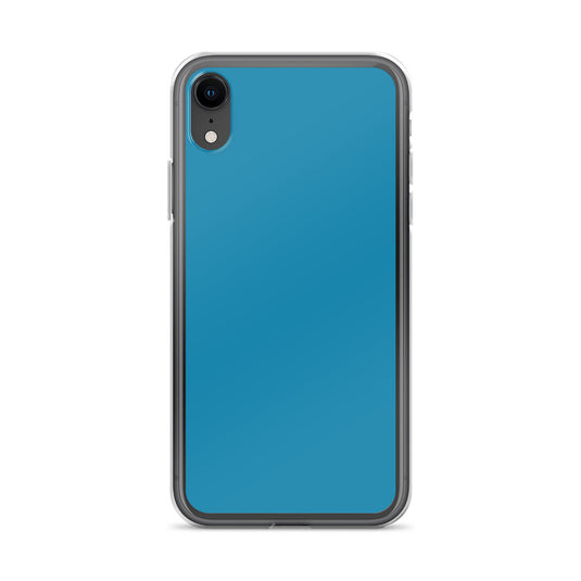 Plain Color Pelurous Blue iPhone Case Clear Bump Resistant CREATIVETECH
