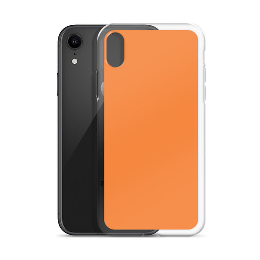 Plain Color Flamenco Orange iPhone Case Clear Bump Resistant Flexible CREATIVETECH