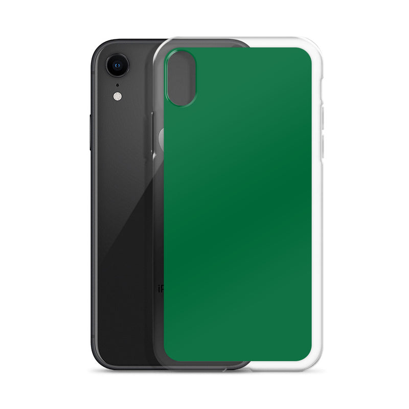 Load image into Gallery viewer, Plain Color Emerald Green iPhone Case Clear Bump Resistant CREATIVETECH

