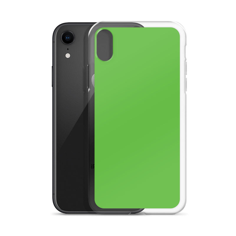 Load image into Gallery viewer, Plain Color Kelly Green iPhone Case Clear Bump Resistant CREATIVETECH
