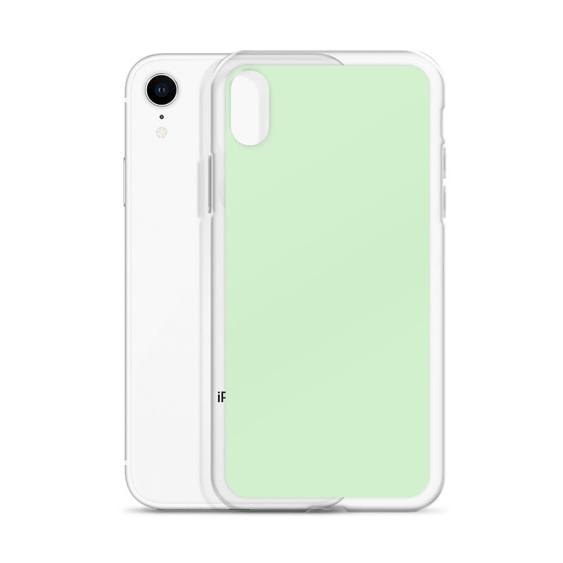 Load image into Gallery viewer, Plain Color Tara Green iPhone Case Clear Bump Resistant CREATIVETECH
