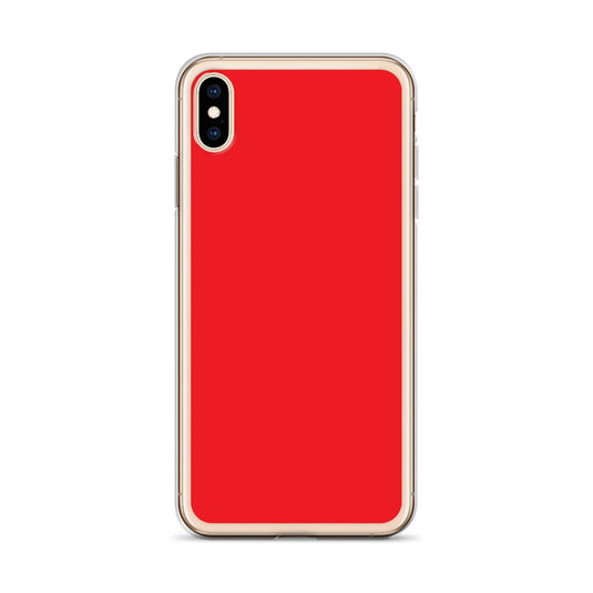 Plain Color Alizarin Red iPhone Case Clear Bump Resistant Flexible CREATIVETECH