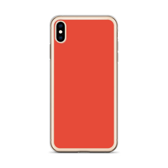 Plain Color Orange Red iPhone Case Clear Bump Resistant Flexible CREATIVETECH
