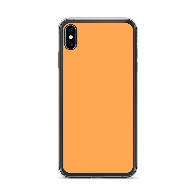 Load image into Gallery viewer, Plain Color Texas Rose Orange iPhone Case Clear Bump Resistant Flexible CREATIVETECH
