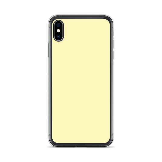 Plain Color Cumulus Yellow iPhone Case Clear Bump Resistant Flexible CREATIVETECH