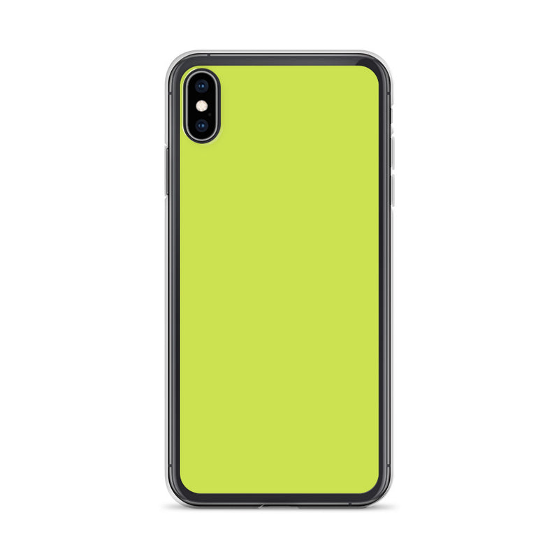 Load image into Gallery viewer, Plain Color Mindaro Green iPhone Case Clear Bump Resistant CREATIVETECH
