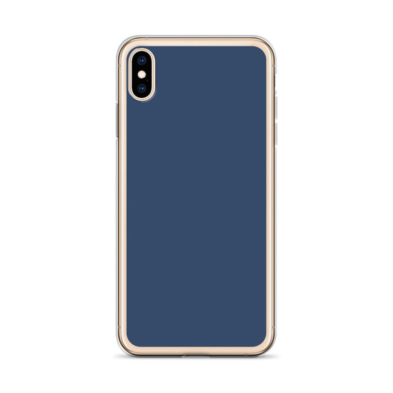 Load image into Gallery viewer, Midnight Blue iPhone Clear Thin Case Plain Color CREATIVETECH
