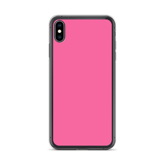 Brilliant Rose Pink iPhone Clear Thin Case Plain Color CREATIVETECH
