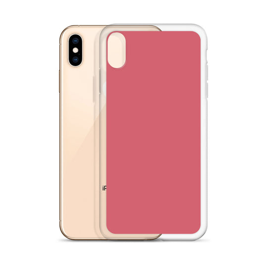 Plain Color Cabaret Pink iPhone Case Clear Bump Resistant Flexible CREATIVETECH
