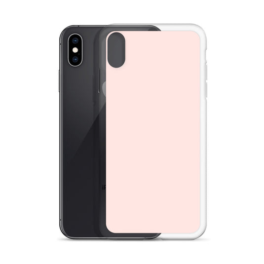 Plain Color Misty Rose Pink iPhone Case Clear Bump Resistant Flexible CREATIVETECH