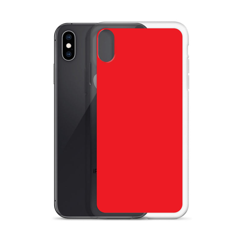 Load image into Gallery viewer, Plain Color Alizarin Red iPhone Case Clear Bump Resistant Flexible CREATIVETECH

