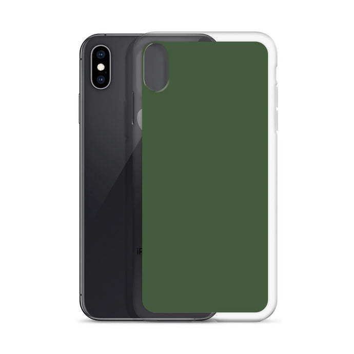 Plain Color Deep Sage iPhone Case Clear Bump Resistant CREATIVETECH