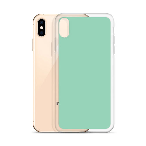 Plain Color Vista Blue Green iPhone Case Clear Bump Resistant CREATIVETECH