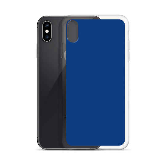 Dark Cerulean Blue iPhone Clear Thin Case Plain Color CREATIVETECH