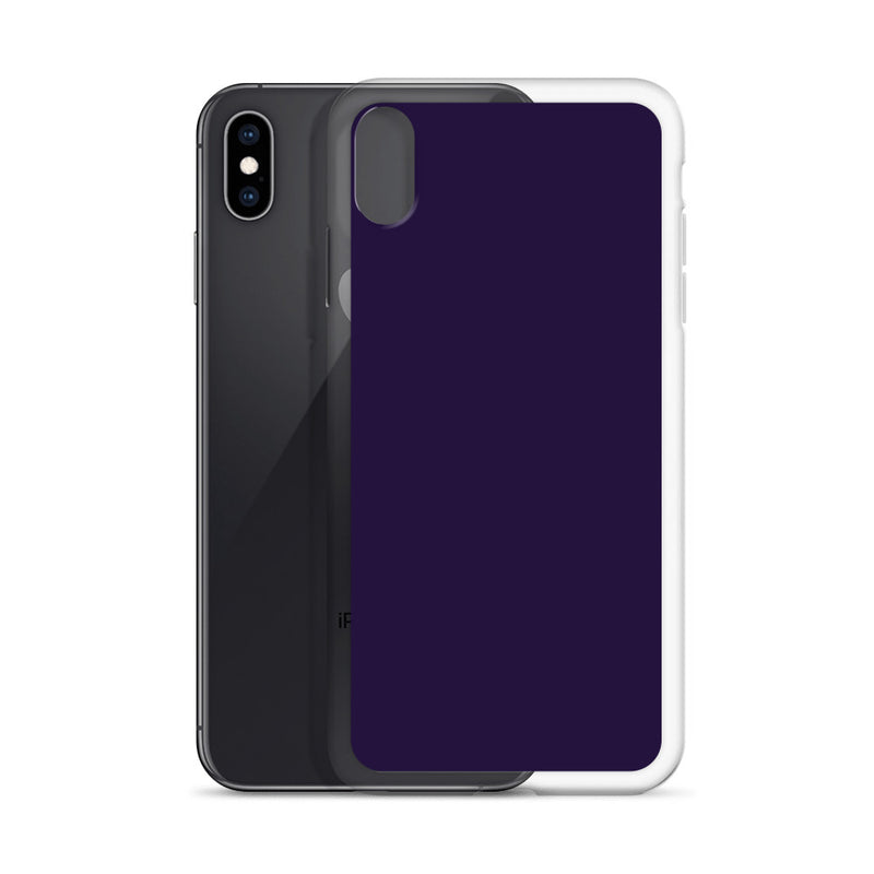 Load image into Gallery viewer, Tolopea Dark Purple iPhone Clear Thin Case Plain Color CREATIVETECH

