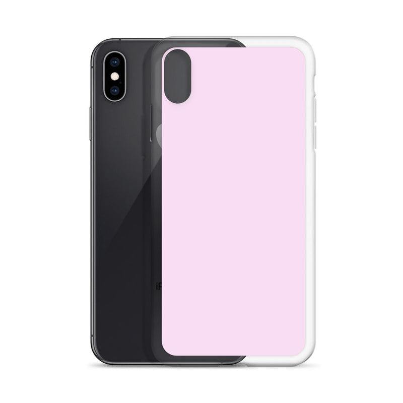 Load image into Gallery viewer, Selago Pink iPhone Clear Thin Case Plain Color CREATIVETECH
