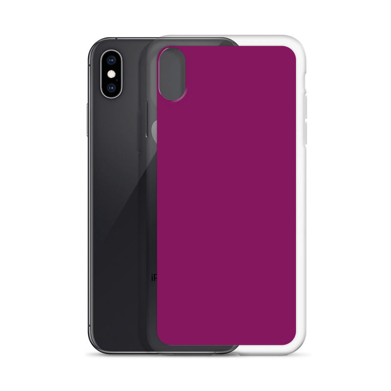 Load image into Gallery viewer, Eggplant Purple iPhone Clear Thin Case Plain Color CREATIVETECH
