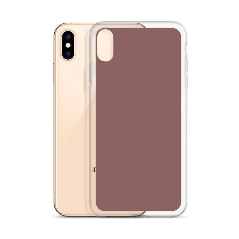Load image into Gallery viewer, Light Brown Wood iPhone Clear Thin Case Plain Color CREATIVETECH
