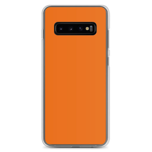 Mango Tango Orange Samsung Clear Thin Case Plain Color CREATIVETECH