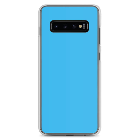 Deep Sky Blue Samsung Clear Thin Case Plain Color CREATIVETECH