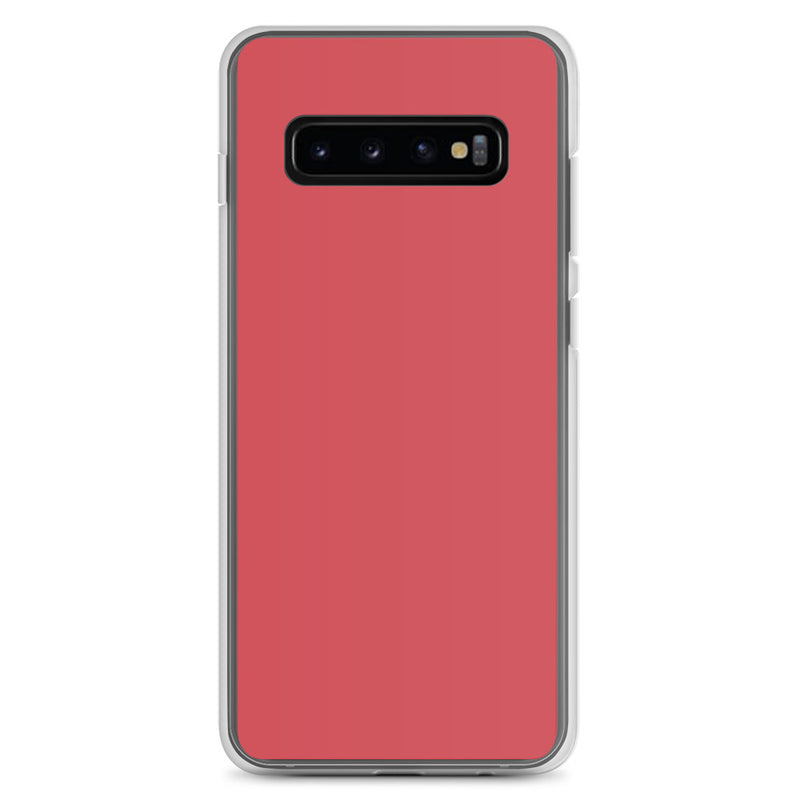 Load image into Gallery viewer, Light Mandy Red Samsung Clear Thin Case Plain Color CREATIVETECH
