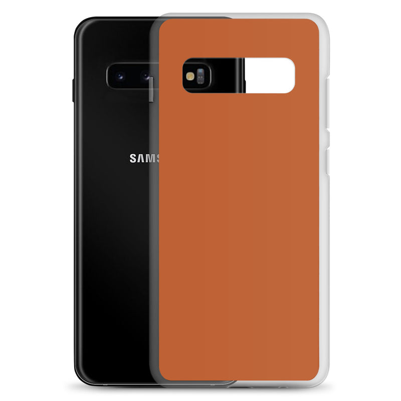 Load image into Gallery viewer, Tenne Orange Samsung Clear Thin Case Plain Color CREATIVETECH
