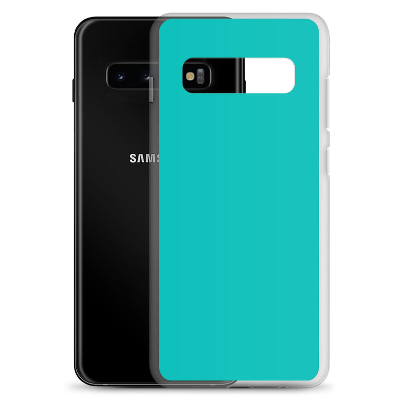Load image into Gallery viewer, Iris Blue Samsung Clear Thin Case Plain Color CREATIVETECH
