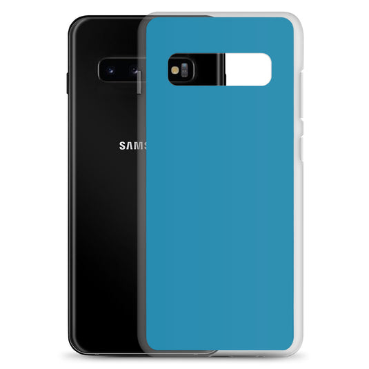 Pelorous Blue Samsung Clear Thin Case Plain Color CREATIVETECH