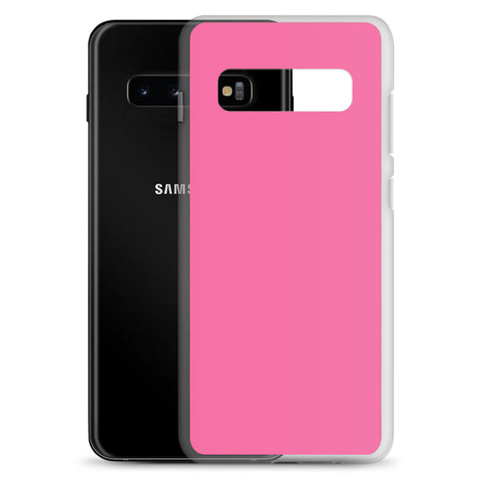 Brilliant Rose Pink Samsung Clear Thin Case Plain Color CREATIVETECH