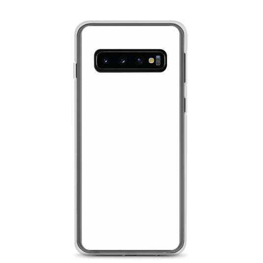 White Samsung Clear Case Plain Color CREATIVETECH
