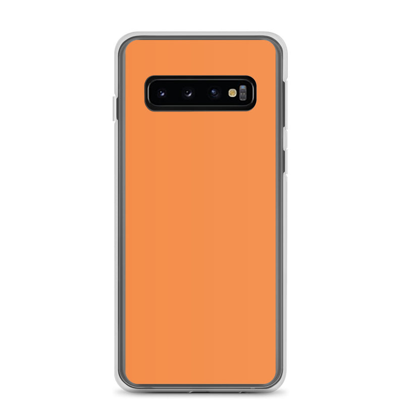 Load image into Gallery viewer, Flamenco Orange Samsung Clear Thin Case Plain Color CREATIVETECH
