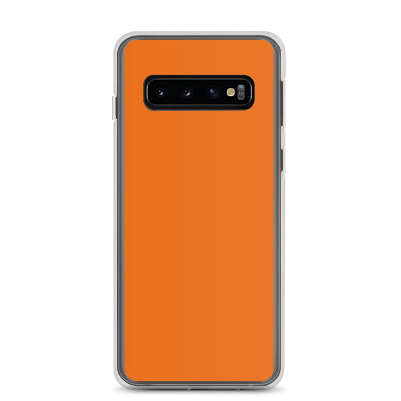 Load image into Gallery viewer, Mango Tango Orange Samsung Clear Thin Case Plain Color CREATIVETECH
