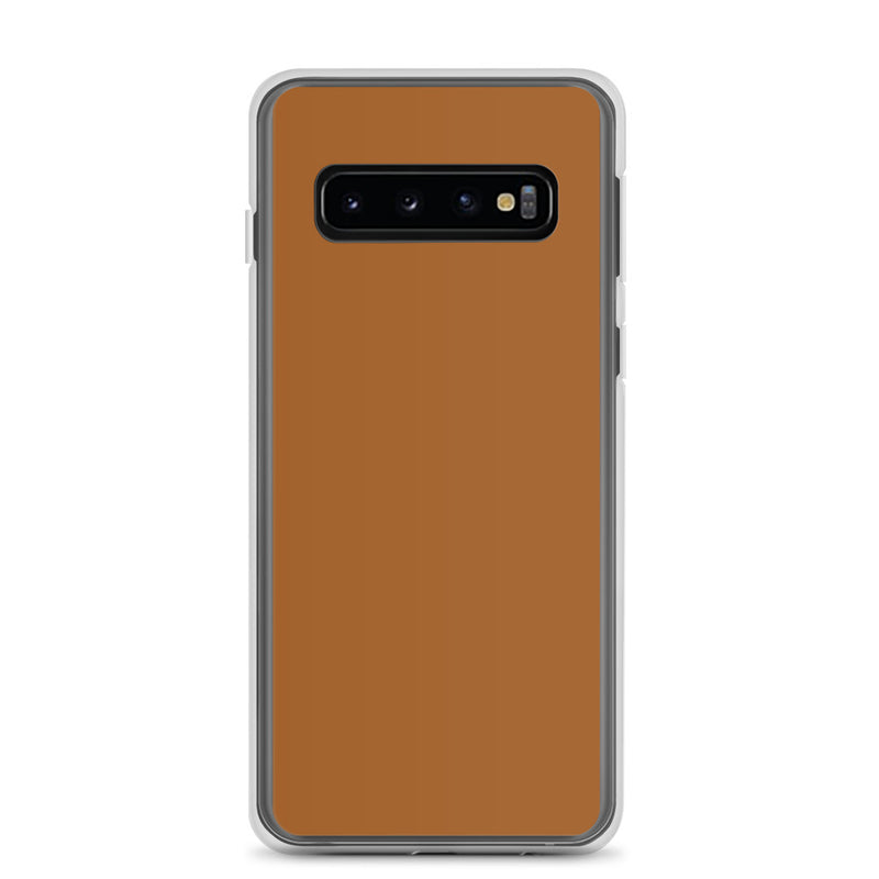 Load image into Gallery viewer, Rich Brown Samsung Clear Thin Case Plain Color CREATIVETECH
