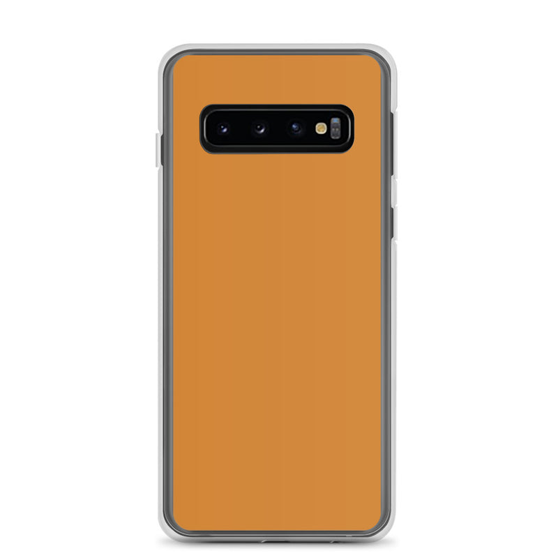 Load image into Gallery viewer, Bronze Orange Samsung Clear Thin Case Plain Color CREATIVETECH
