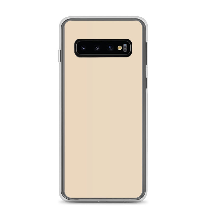 Load image into Gallery viewer, Champagne Yellow Beige Samsung Clear Thin Case Plain Color CREATIVETECH
